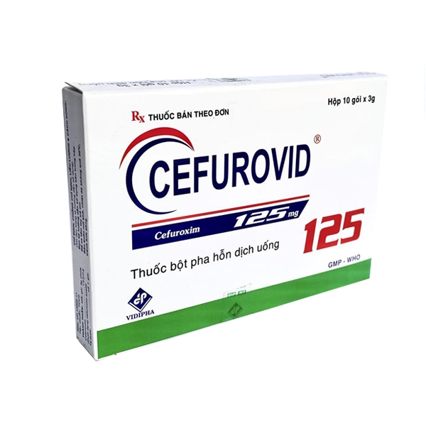 Ảnh của Cefurovid 125 ( H 10 gói )-(Cefuroxim) kháng sinh điều trị nhiễm khuẩn