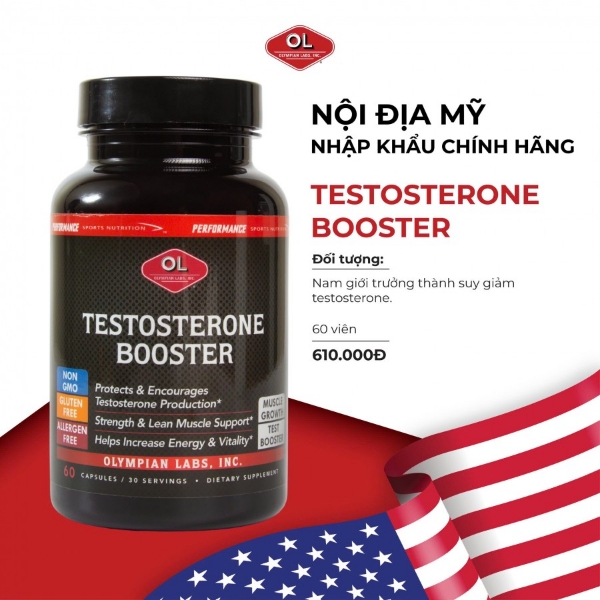Ảnh của [HÀNG NHẬP KHẨU] Testosterone Booster hỗ trợ sức khỏe nam giới (60 viên)