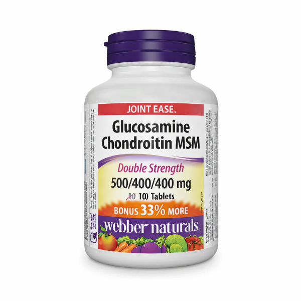 Ảnh của [HÀNG NHẬP KHẨU] Viên uống Glucosamine Chondroitin MSM Webber Naturals - Hỗ Trợ Sụn Khớp Lọ 120 Viên