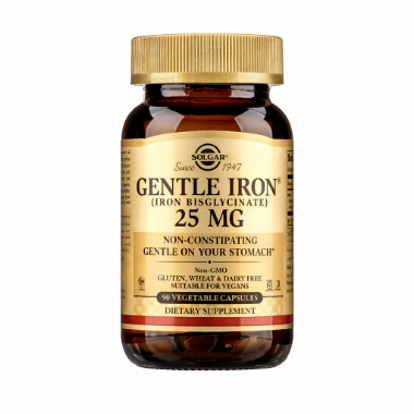 Ảnh của [HÀNG NHẬP KHẨU] Viên uống Solgar Gentle Iron bổ sung sắt hữu cơ thuần chay (Lọ 90 viên)