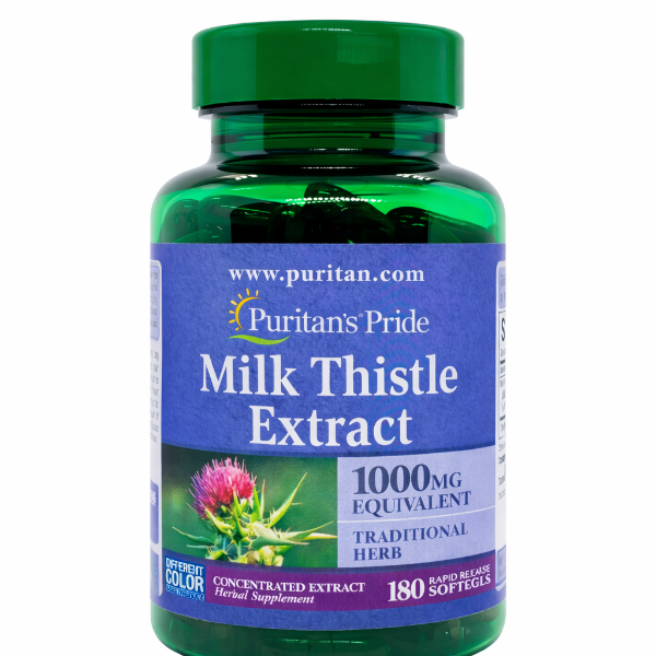 Ảnh của Viên Uống bổ gan Milk Thistle Extract Puritan’s Pride 1000mg của Mỹ Lọ 180 viên