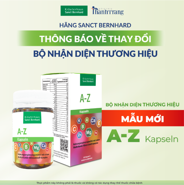 Ảnh của [HÀNG NHẬP KHẨU]  Viên uống Vitamin Khoáng Chất Tổng Hợp A-Z Kapseln (60 viên)